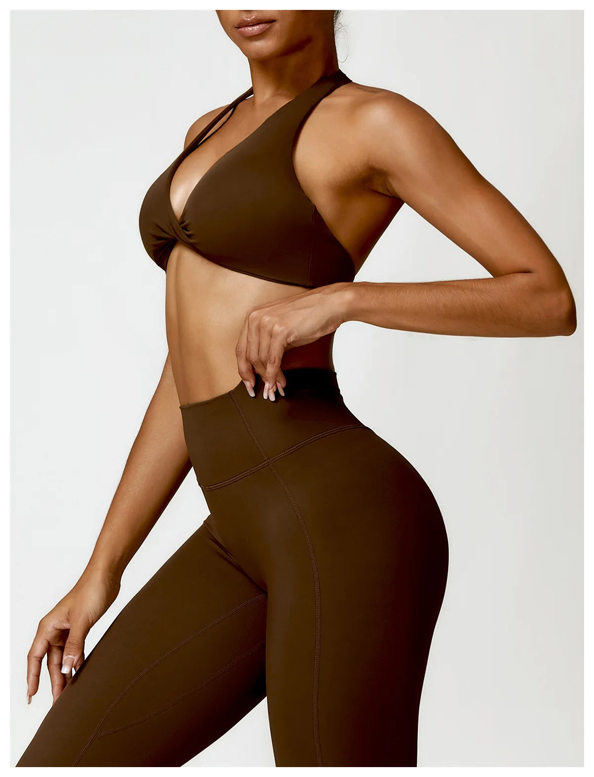 LuxeLift™ Halter Sports Bra Truffle