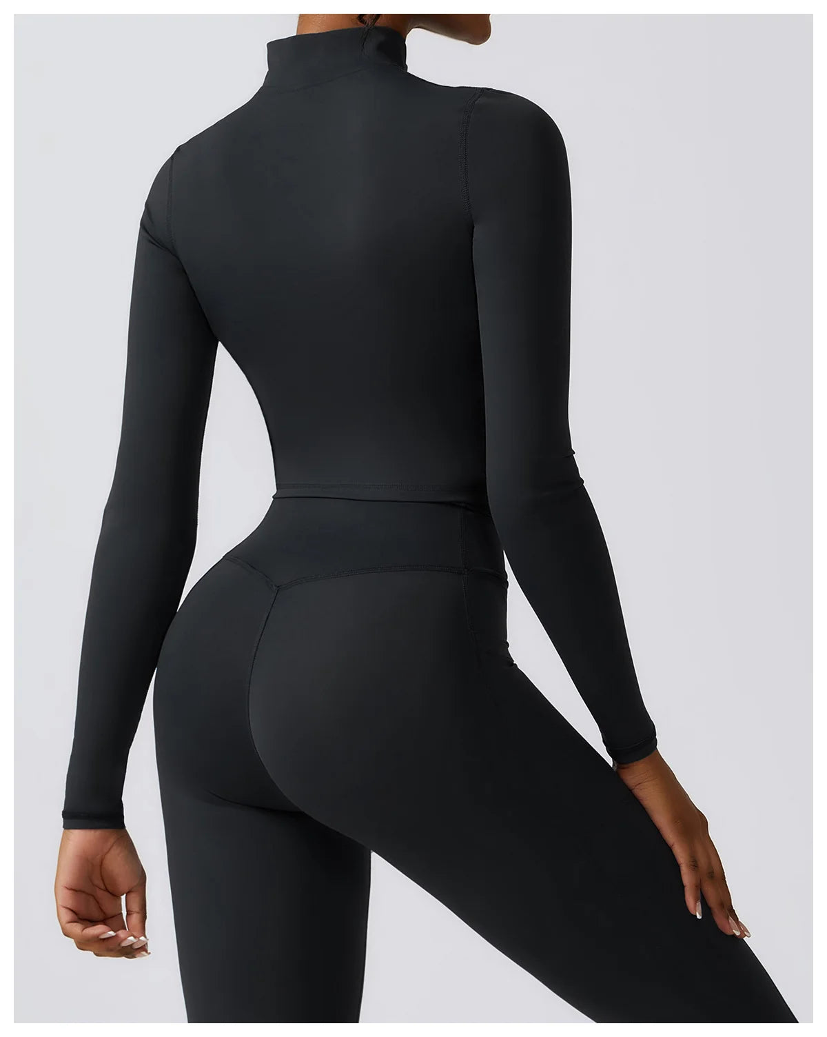 Zip-Up Cropped LuxeLift™ Jacket Soot