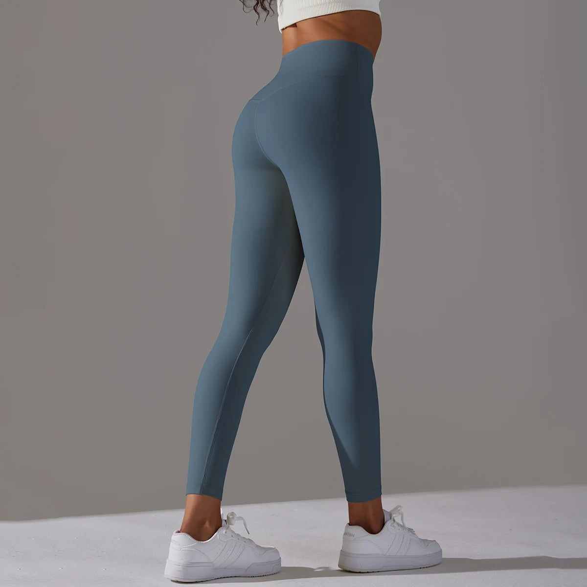 LuxeLift™ High-Waisted Seamless Leggings Blue Grey