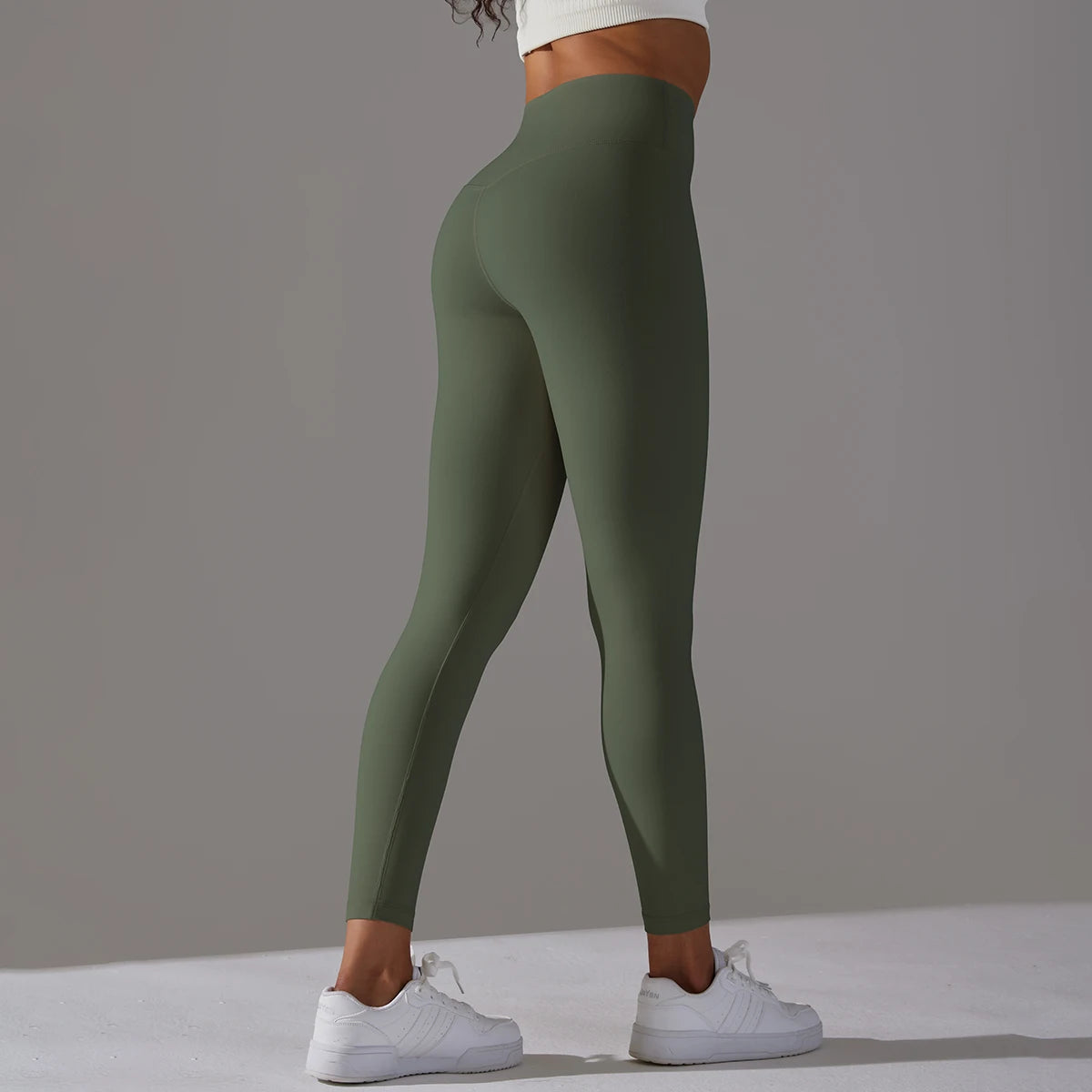 LuxeLift™ High-Waisted Seamless Leggings Army Green