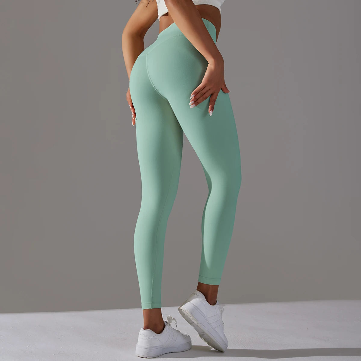 LuxeLift™ High-Waisted Seamless Leggings Blue Grey