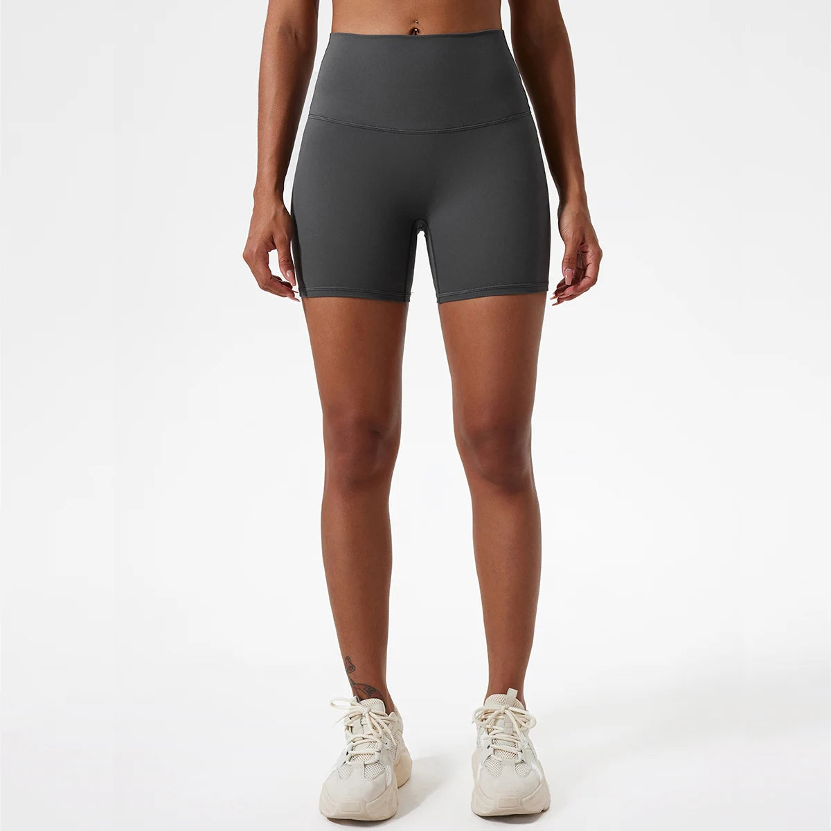 LuxeLift™ High-Waisted Seamless Shorts Gray
