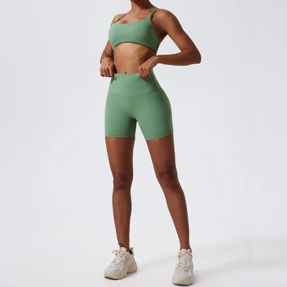 LuxeLift™ High-Waisted Seamless Shorts Green