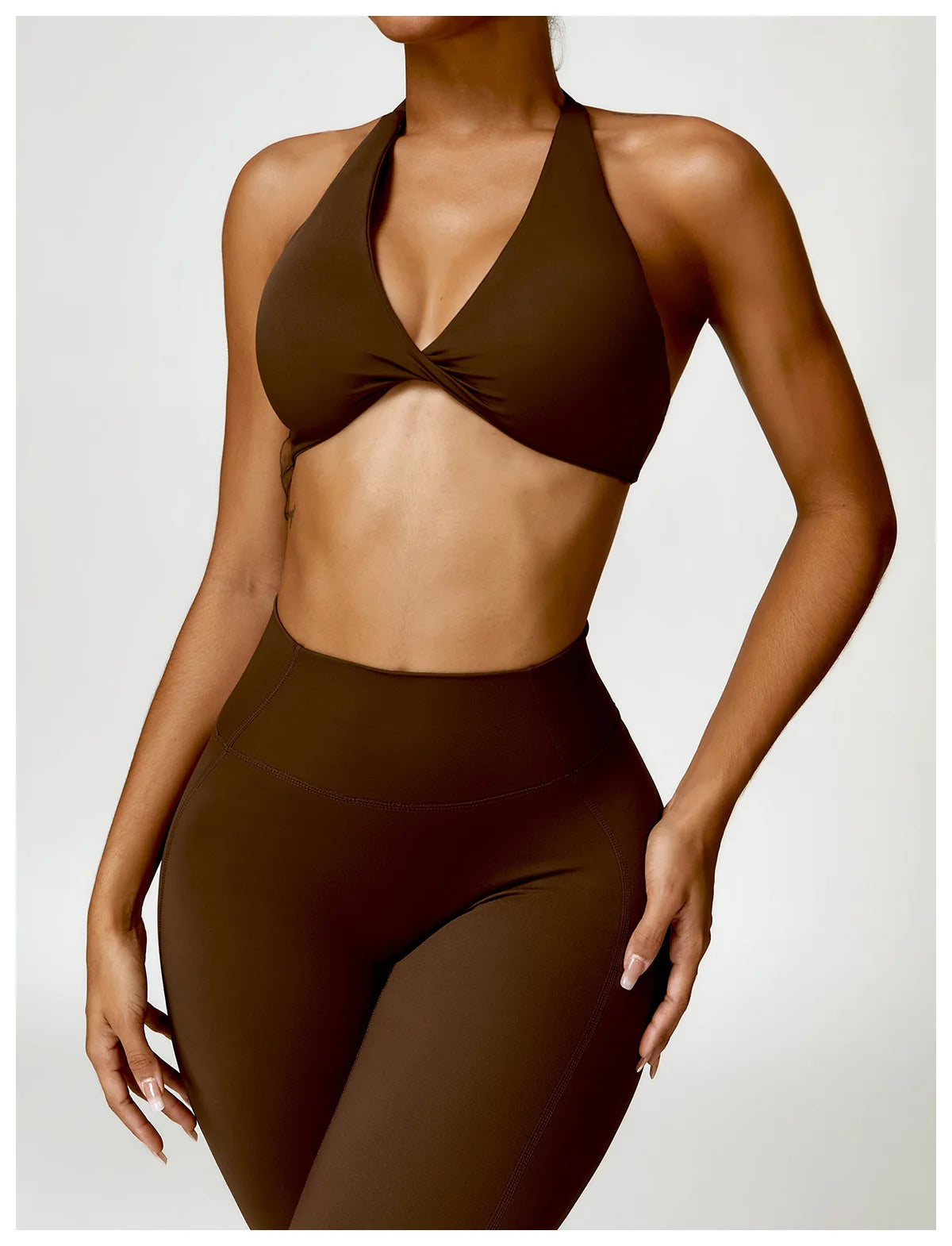 LuxeLift™ Halter Sports Bra Ocean