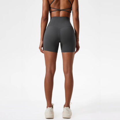 LuxeLift™ High-Waisted Seamless Shorts Gray