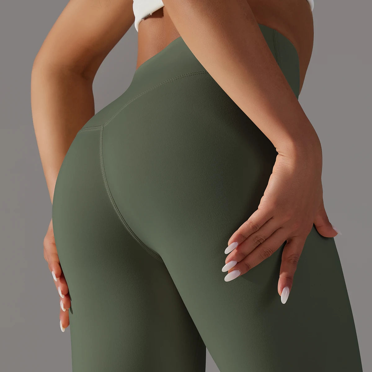 Leggings senza cuciture a vita alta LuxeLift™ verde militare