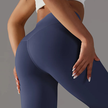 LuxeLift™ High-Waisted Seamless Leggings Blue Grey