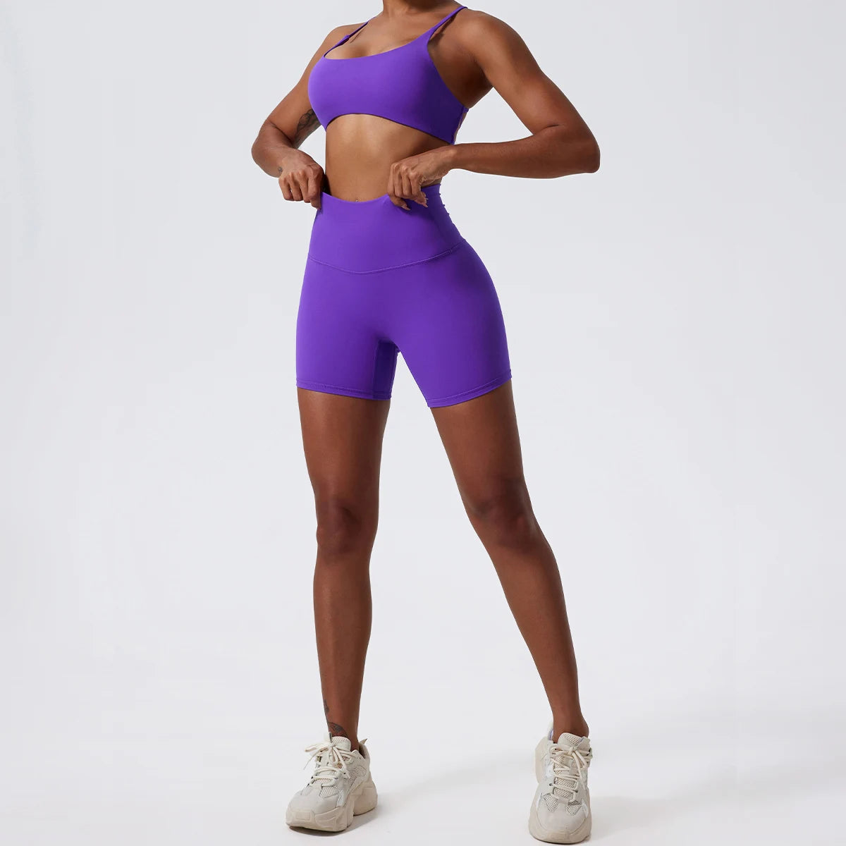 LuxeLift™ High-Waisted Seamless Shorts Purple