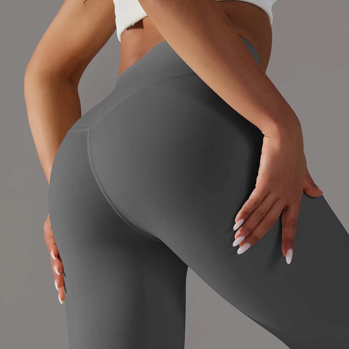 LuxeLift™ High-Waisted Seamless Leggings Blue Grey