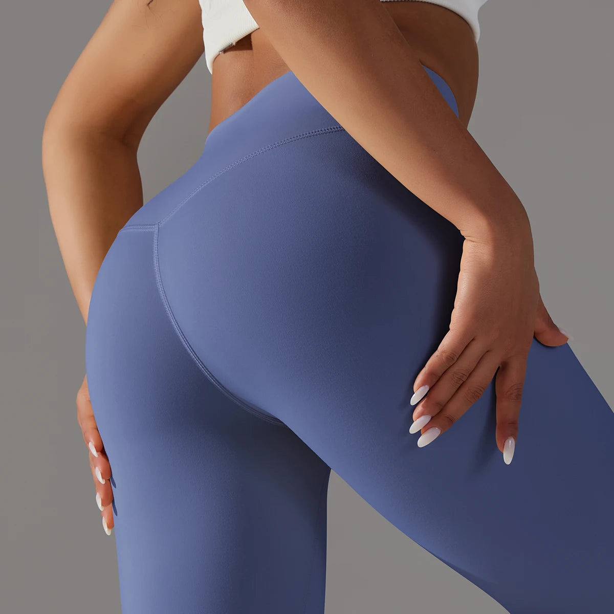 LuxeLift™ High-Waisted Seamless Leggings Blue Grey