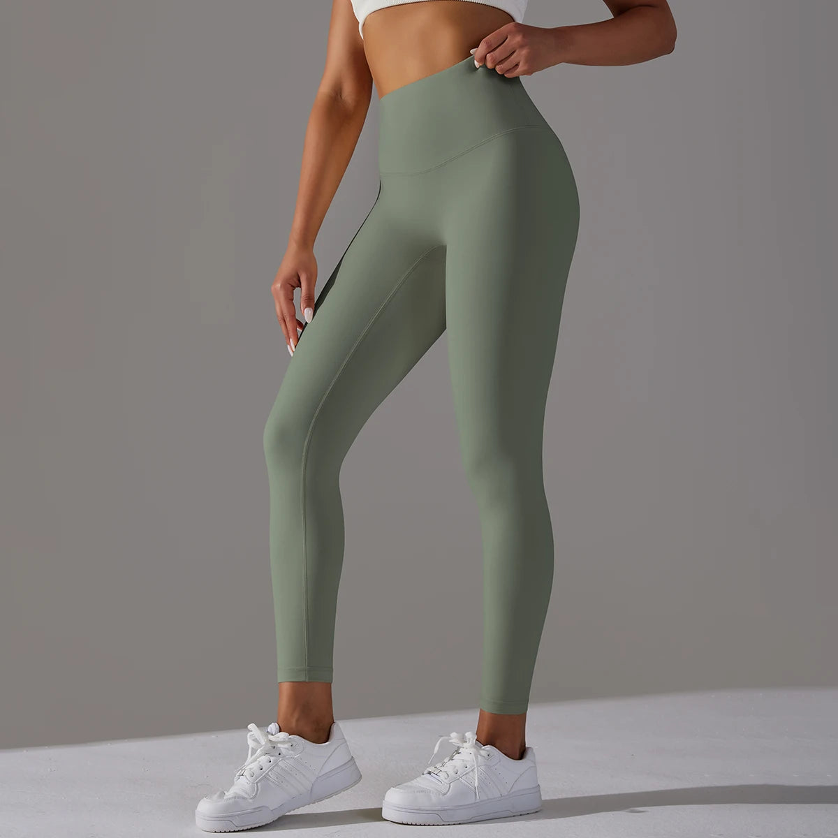 LuxeLift™ High-Waisted Seamless Leggings Blue Grey