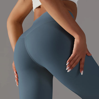 LuxeLift™ High-Waisted Seamless Leggings Blue Grey