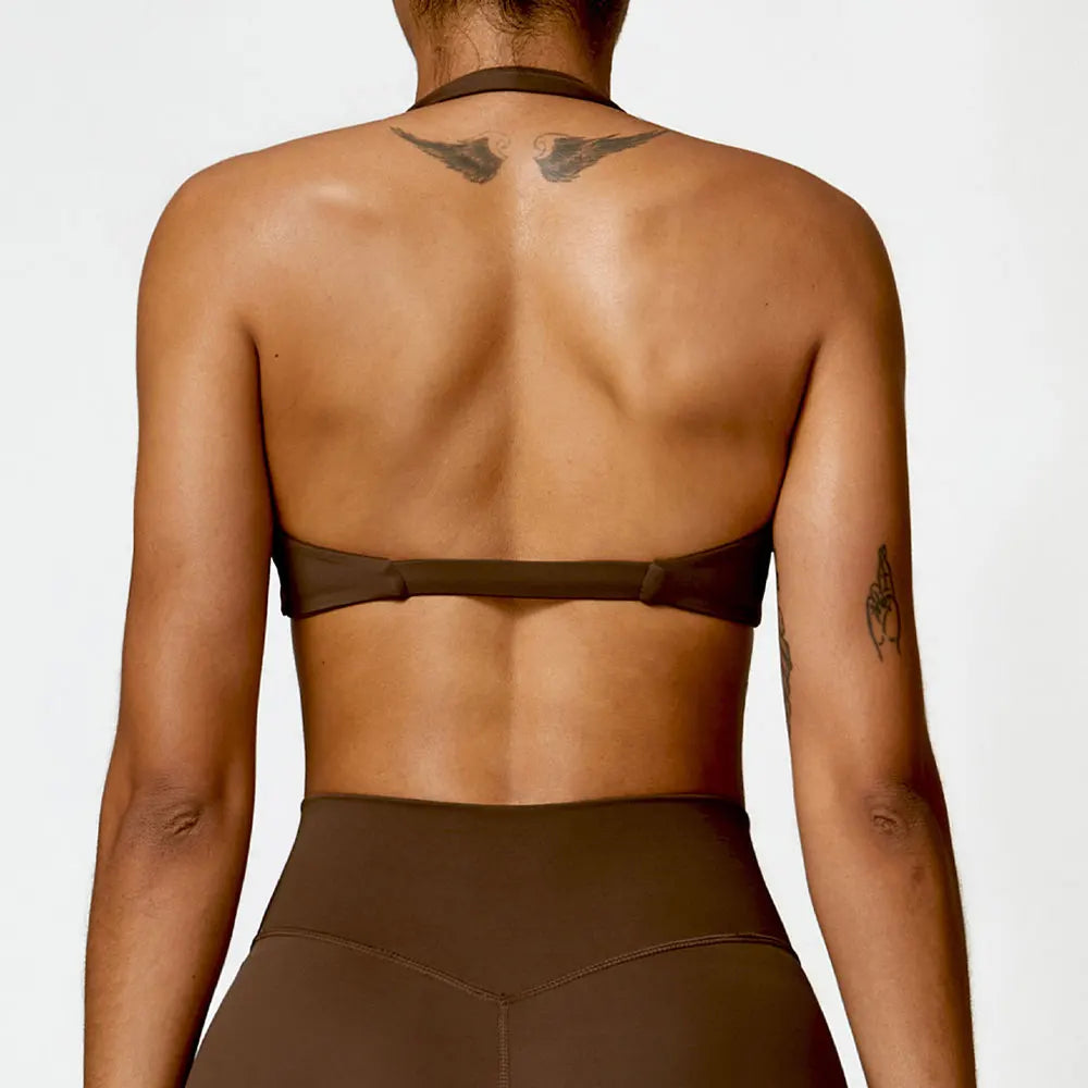 LuxeLift™ Halter Sports Bra Truffle