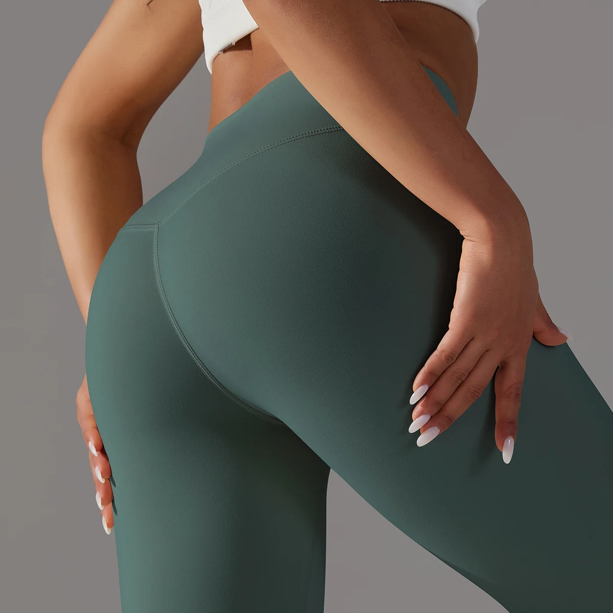 LuxeLift™ High-Waisted Seamless Leggings Blue Grey
