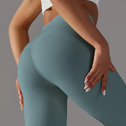 LuxeLift™ High-Waisted Seamless Leggings Blue Grey