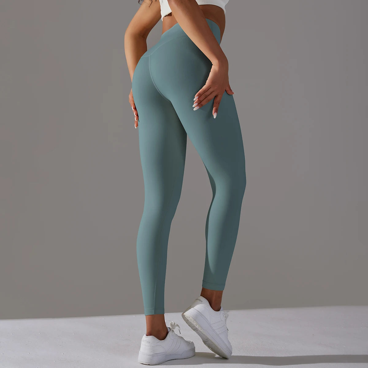 LuxeLift™ High-Waisted Seamless Leggings Blue Grey